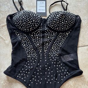 Black Studded Bodysuit